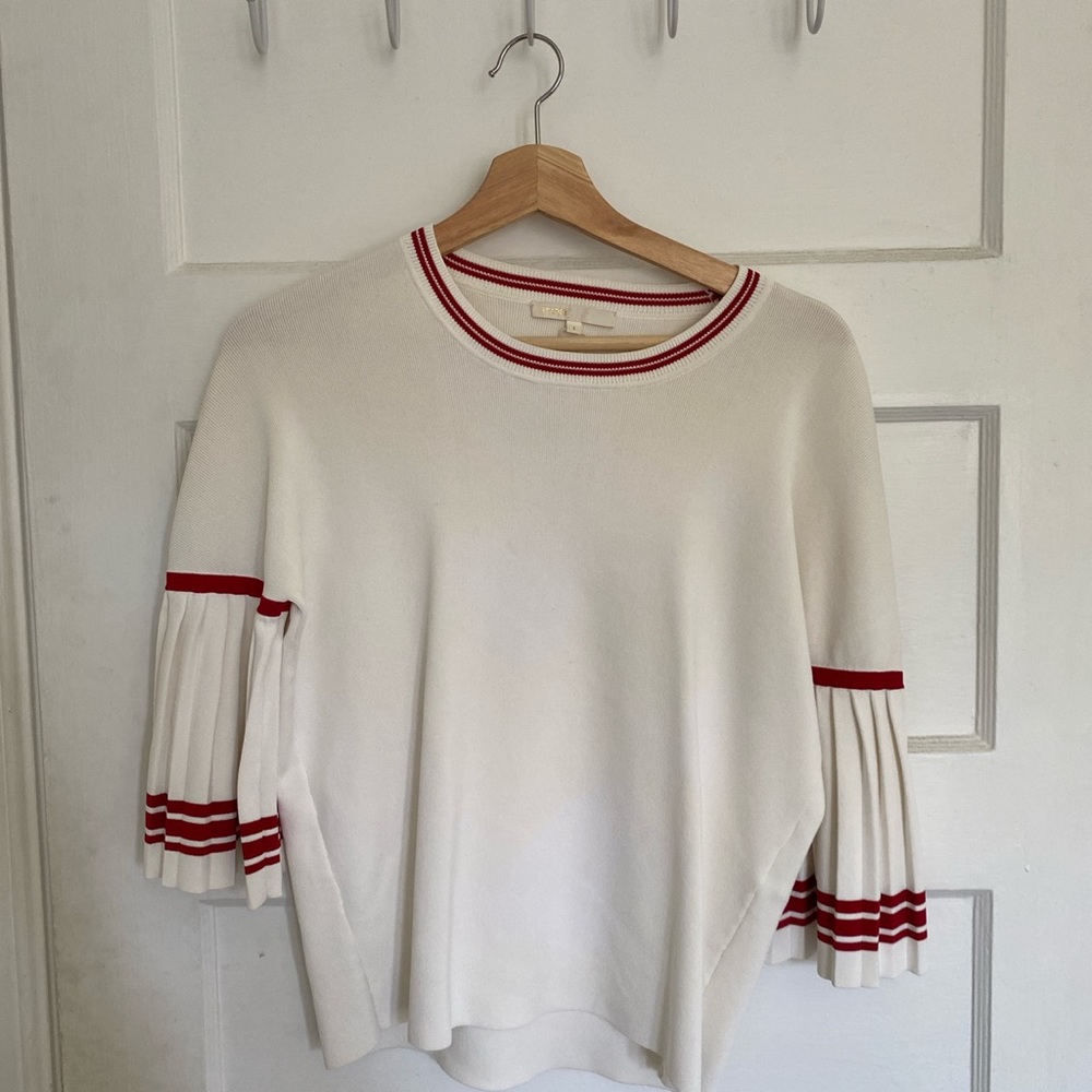 Maje pleated sleeve top